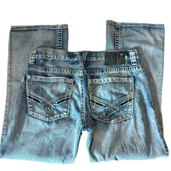 AXEL  JEANS  Men's 34x30 Wolcott Vintage Boot Distressed EXCELLENT Condition - Picture 1 of 12